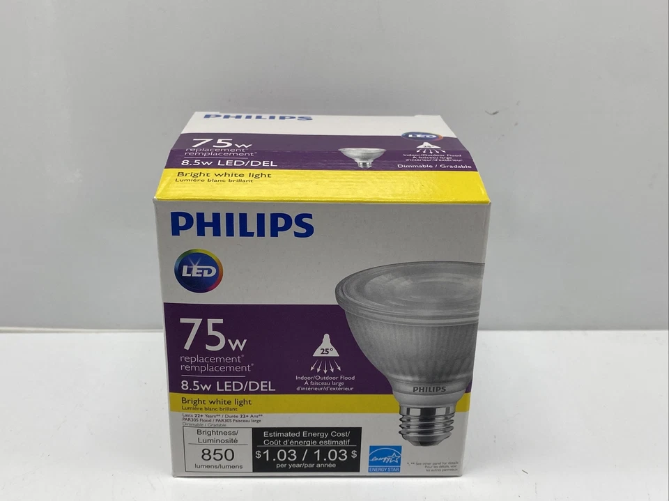 (A)(QTY1) Philips 568014 PAR30S Dimmable LED Bulb 3000K 8.5W 850Lm E26⭐️ - Image 2 of 3