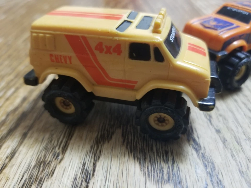 Schaper Stomper 1980s McDonalds Happy Meal Toys (2) Yellow Chevy Van 4x4 & Eagle - Image 2 of 4