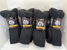 DeSoto Players Club Over the Calf Cotton Tube Black Socks 10-14 Full Cushion