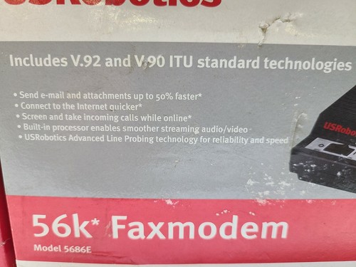 US Robotics USR5686G 56k V.92 External RS-232 Serial Faxmodem New in Box - 第 3/10 張圖片