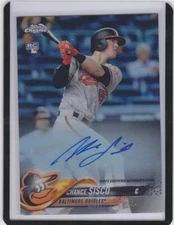 Chance Sisco - 2018 Topps Chrome Rookie RC Refractor Auto #d/499 - Baltimore
