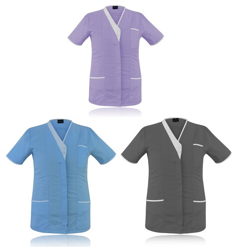 Nurse Healthcare Tunic Hospitality Maid Nurses Carers Therapist Dentist Uniforms - 第 2/12 張圖片