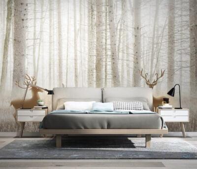 3D Tree Branch Deer 45309NA Wallpaper Wall Murals Removable Wallpaper Fay