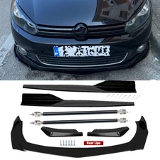 Front Rear Bumper Lip Spoiler Splitter Body Kit Side Skirt For Volkswagen M
