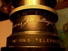 Dallmeyer Adon 14" 355mm F:4.5 no.144742 Telephoto 4x5" View camera 65mm Thread