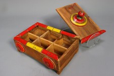 antik Lacquerware Gew&uuml;rzdose Kiste Teedose Spice Box Afghanistan Pakistan 22/B