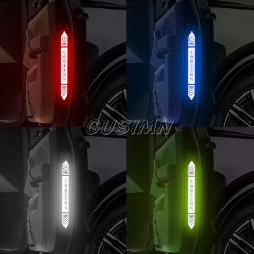 4Pcs Yellow Car Door Caution Open Sticker Reflective Tape Safety Warning Decal - Bild 7 von 9