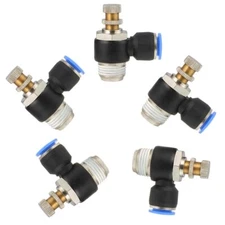 Pneumatic Push to Connect Air Flow Control Valve 10mm Tube OD x 1/8" Male BSP...