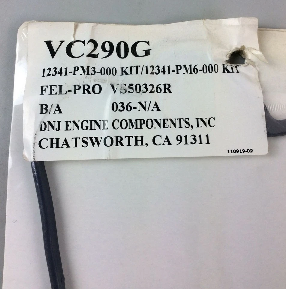 DNJ VC290G Valve Cover Gasket Set w/Grommets For 88-95 Honda Civic 1.5L SOHC 16v - Image 2 of 2