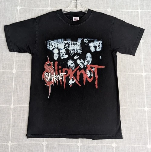 Vtg Slipknot Shirt Mens S/M Black TND Metal Band Tee Y2K 200 2000s vintage concert t-shirt, vintage, single stitch, B+ condition