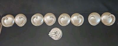Vtg (4) Pairs TARA  Clip-On  Earrings Faux Pearl Cabs Clear Rhinestone Accents**