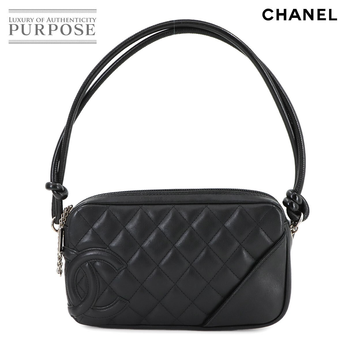 CHANEL Cambon Line Shoulder Bag Lambskin Black A25175 Cambon Line Shoulder Bag
