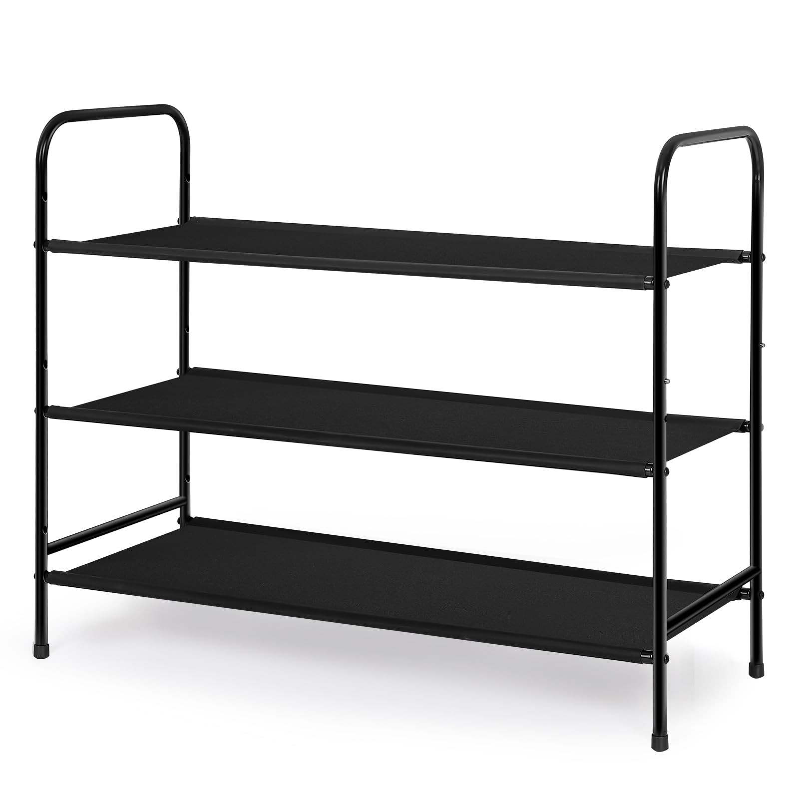 3 Tier Free Standing Shoe Rack, Metal Shoe Storage Shelf for 9-12 Pairs, Easy...