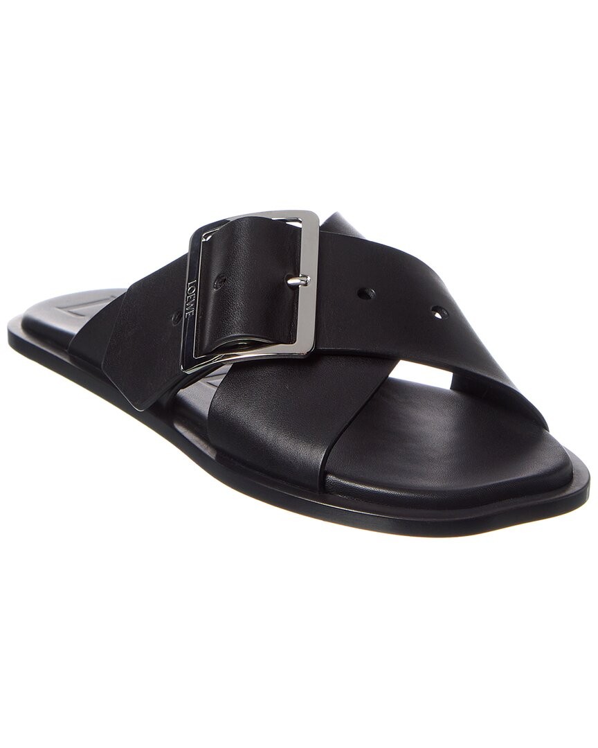 サンダル・ミュール Loewe \"Petal Belt\" sandals Petal Belt flat sandal in vegetable-tanned calfskin Red - LOEWE