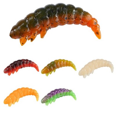 Balzer Trout Attack Bazillus 6 Stück Käse 3cm 1,5g floating Larva Köder Forelle