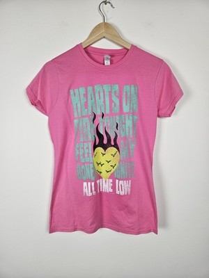 Gildan - Deadstock - Pink All Time Low Band T 2014 - Large
