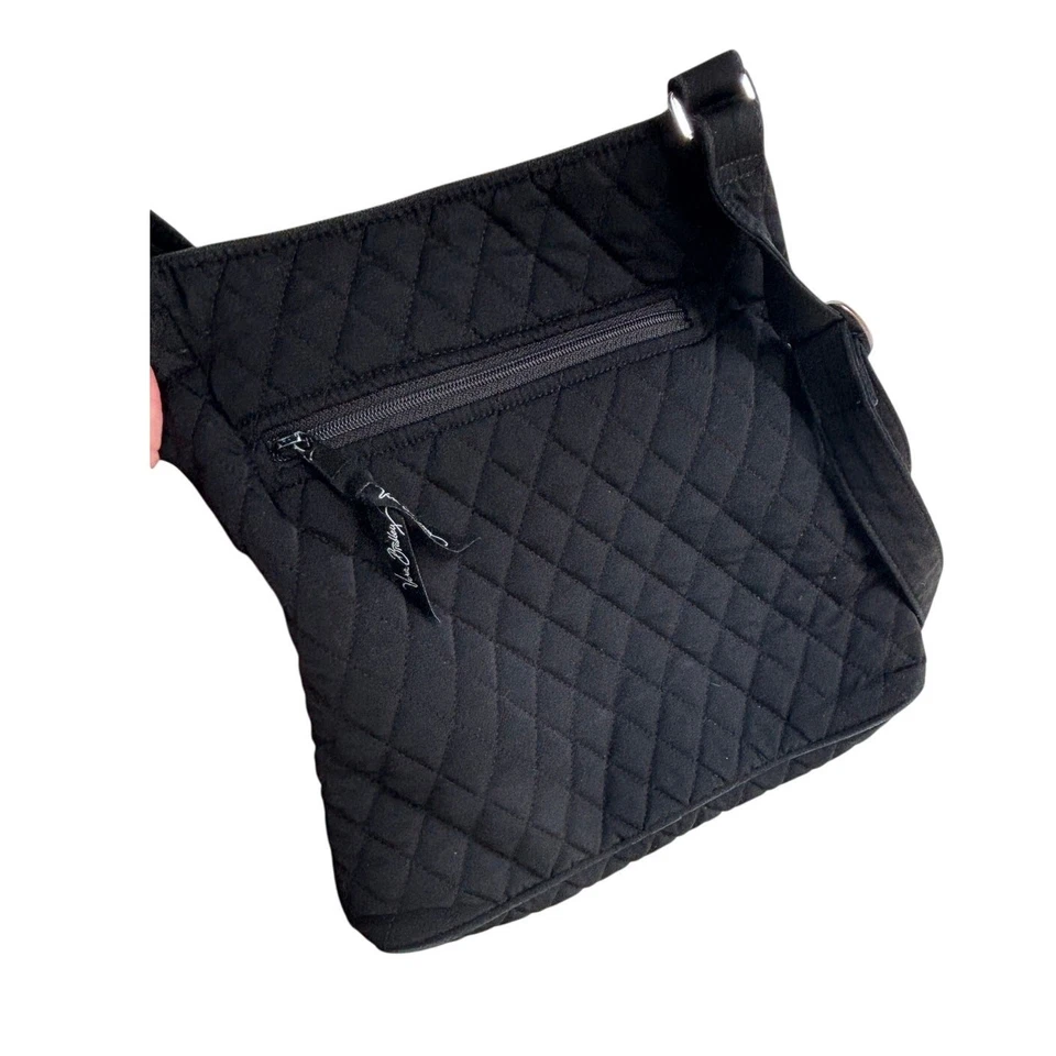 Vera Bradley Hipster Crossbody Classic Black Microfiber Quilted Bag 14529 - Image 3 of 4