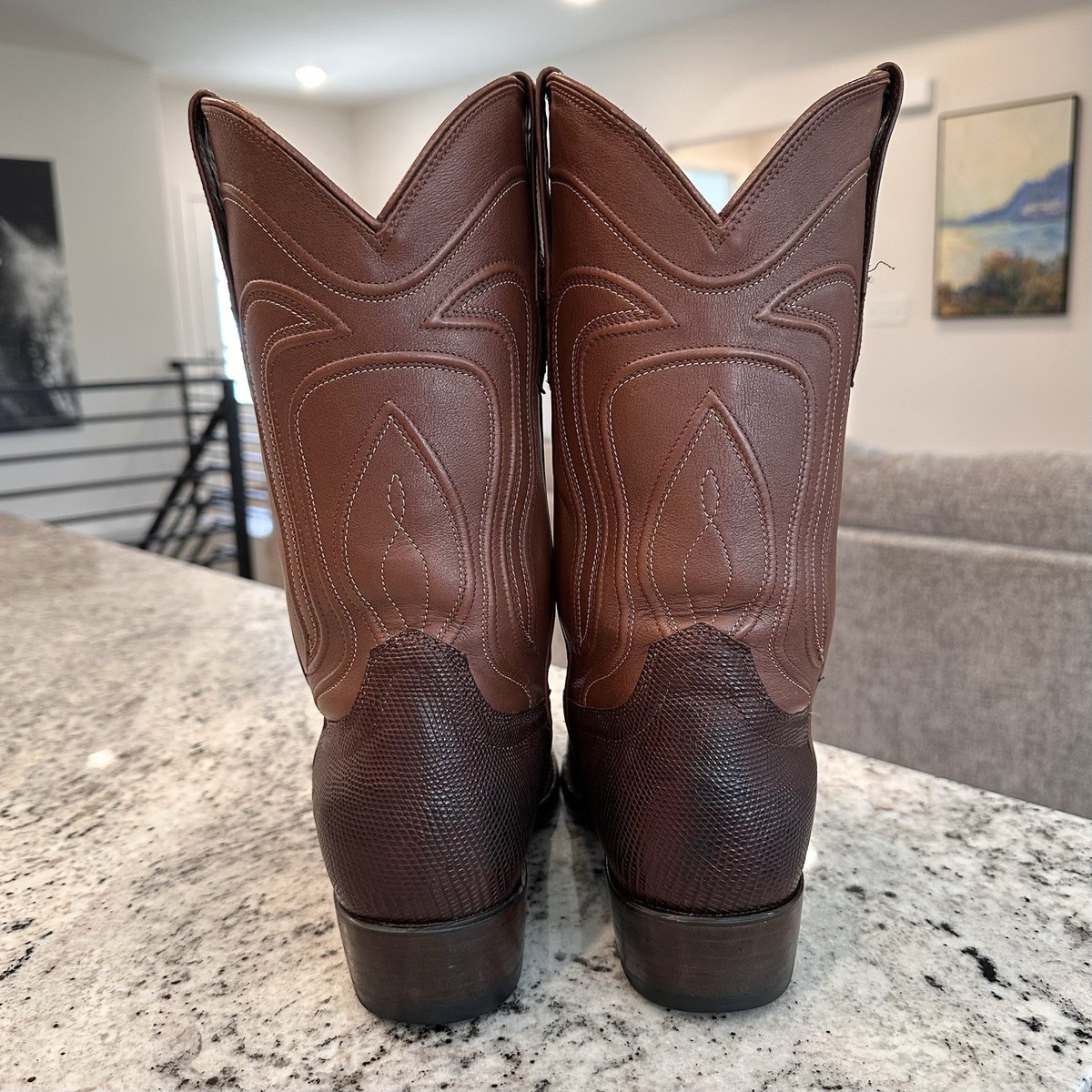 TECOVAS Nolan Lizard Boots 10.5 D Men