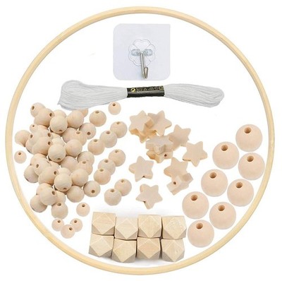 Nordic Stil Holzperlen Windspiel Baby Mobile Bell Kit, Handgemachtes Spielzeug