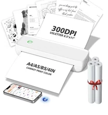 Ink-Less Wireless Portable Thermal Printer