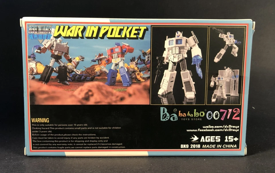 DX9 Toys X34W War in Pocket City Commander white Optimus Prime Figure - Image 2 of 4