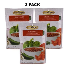 Mrs. Wages Mild Salsa Tomato Seasoning Mix 4oz Fresh or Canned Tomato 3 Pack