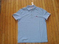 TOMMY BAHAMA ISLANDZONE SUPIMA COTTON MEN'S BLUE POLO SHIRT MEDIUM BNWT 99.50