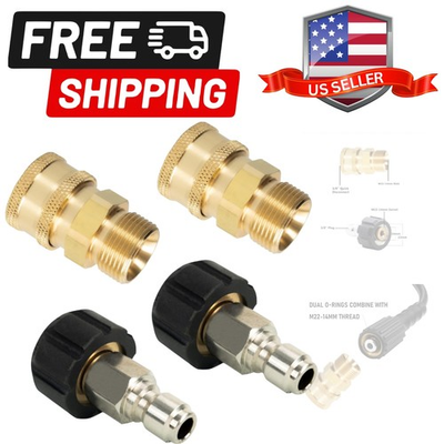 #ad 4 Pack Pressure Washer Quick Connect Kit Quick Disconnect Kit Metric quot; Quic... $31.49