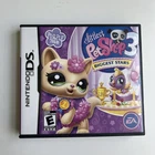 Littlest Pet Shop 3 Nintendo DS Game Biggest Stars Purple Team w/Manual 2010 EA
