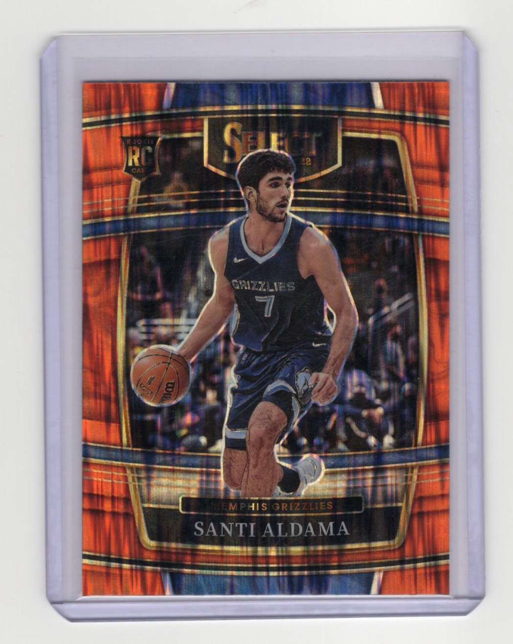 2021-22 Panini Select #64 Santi Aldama Gold Wave Prizms