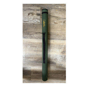 Cabela's Green/Black Fishing Rod Tube Case Holds 1 Rod w/ Shoulder Strap Zip