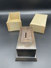 Banthrico Hoyne Chicago Illinois USA Vintage Metal Coin Bank + Box & Key NOS NEW — photo 4