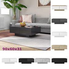 Couchtisch mit 4 Schubladen Wohnzimmertisch Kaffeetisch Sofatish 90x60x31cm 