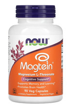 NOW - Magtein- 90 Veg Capsules - Magnesium L-Threonate - Cognition, Memory, Etc