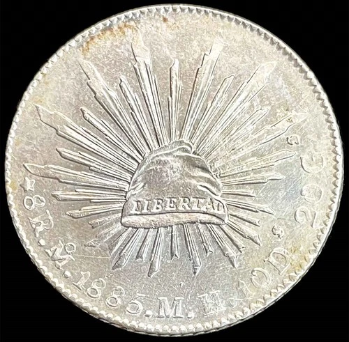1885 Mexico 8 Reales — photo from the most recent tracked eBay sale