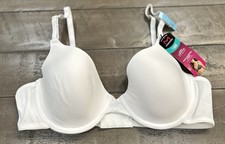 MAIDENFORM Women's T-Shirt Bra White Underwire Adjustable 4-Way Stretch 36C NWT