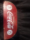 Coca-Cola Vintage Red & White Soda Sign Panel, 6 Bottles 25¢