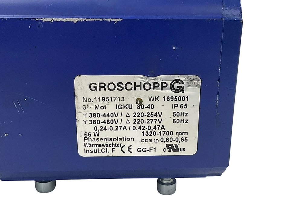 Groschopp WK 1695001, IGKU 80-40 Getriebemotor mit VE 31-D-B-2 - Bild 2 von 4