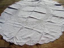 Vintage Lace Doily Needlework Table Topper 35 inch across CD283