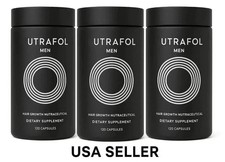 Pack of 3 Men's Hair Growth Total 360 Capsules Exp 06/2027 Glass bottle
