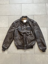 Vintage Saddlery A-2 Goatskin Leather Bomber Flight Jacket Made In USA Size 46L