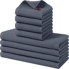 100 Cotton Kitchen Towels  Dishcloths Set 12 x 12 Inches  13 x 28 Inches Set