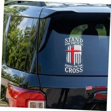 Patriotic 6x4 Inch Stand for Flag Kneel for Cross Decal &ndash; Patriotic Stand
