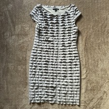 Banana Republic Medium Gray Ruffle Dress Layered Sheath Cute