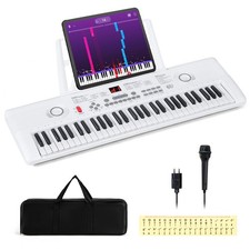 61Key Keyboard Piano for Beginners,Electric Portable Digital Piano w/Music Stand