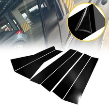 6X Fits 2017-2022 Honda CR-V Door Pillar Posts Trim Glossy Black Car Accessories
