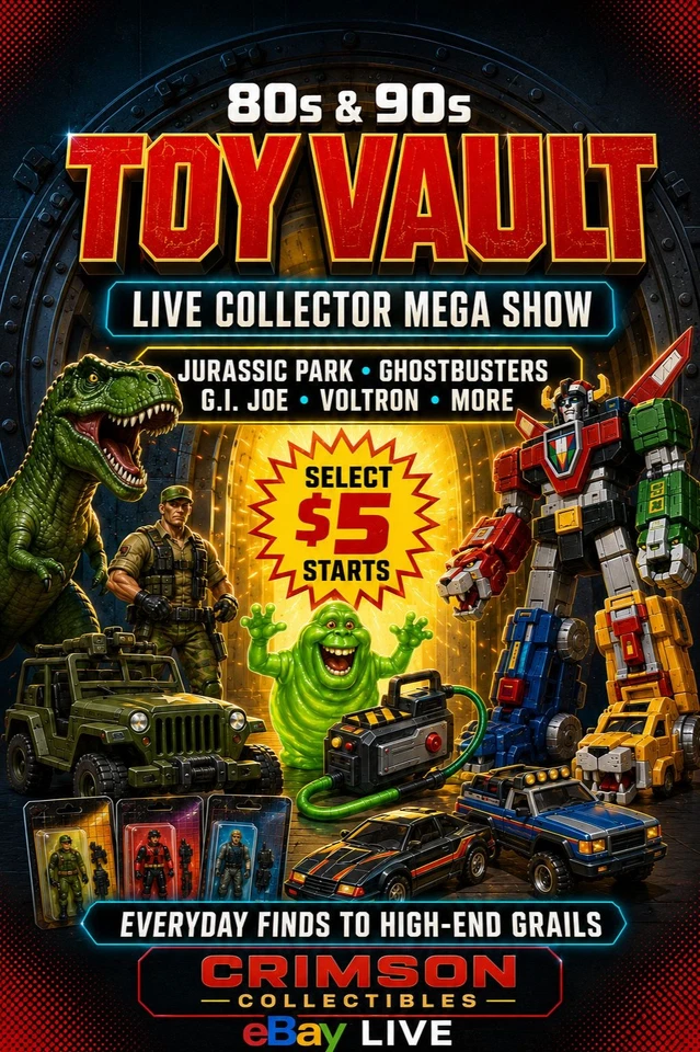 🔥 80s & 90s Toy Vault! G.I. Joe, Ghostbusters Jurassic Park & $5 Starts