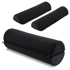 ROYALAY Neck Pillow for Sleeping Round Roll Pillow Including 2 Pack Half Moon...