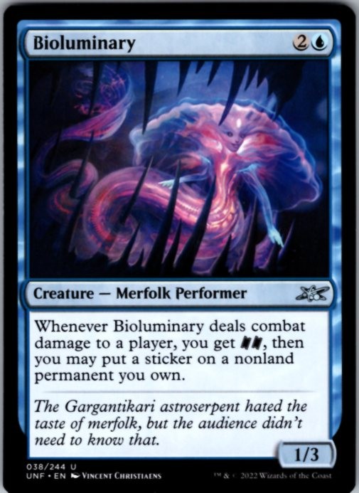 Bioluminary 38 Uncommon Unfinity Magic: The Gathering Lightly Played