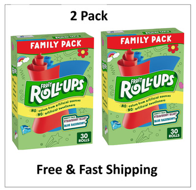 Fruit Roll-Ups Fruit Flavored Snacks, Variety Pack, 15 oz, 30 ct ( 2 Pack)
